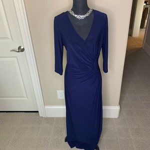 LAUNDRY BY SEGAL MAXI DRESS, SIZE 8, NAVY , NWOT